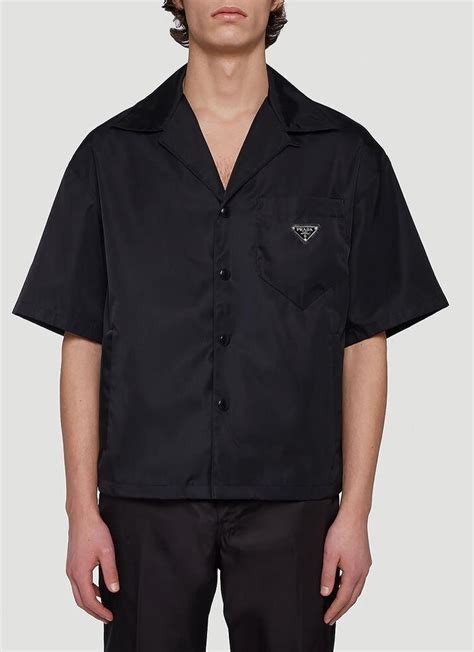 prada button up black|prada shirts for men.